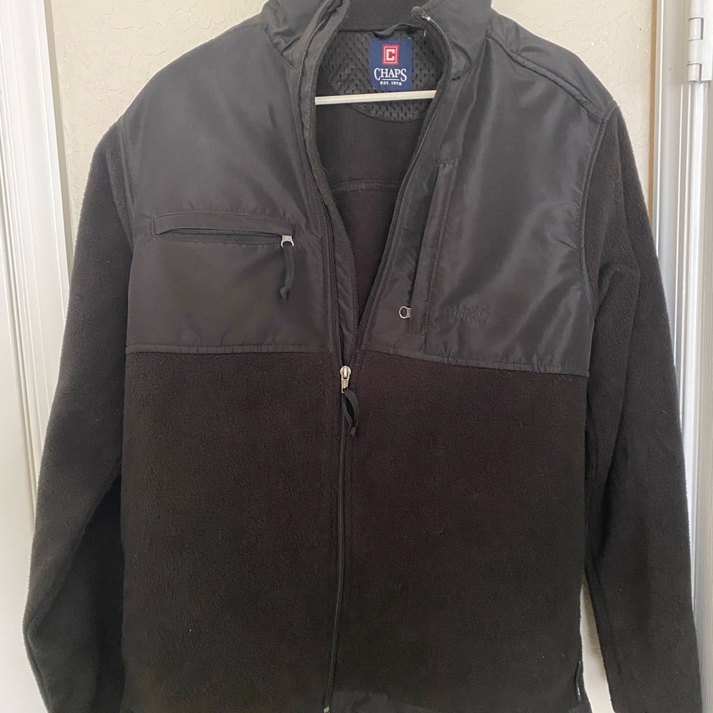 Chaps Black Fleece Jacket, Medium